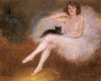 Pierre Carrier-Belleuse - Ballerina With A Black Cat